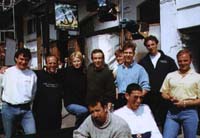 cygnet boys and slebs outside the blue anchor